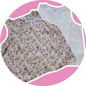 NINE WEST V-NECK TANK BUNDLE OF 2